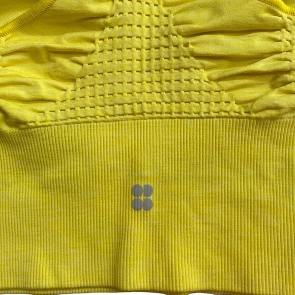 Sweaty Betty‎ Size S Stamina Long Line Sports Bra Bright Yellow - Picture 5 of 8